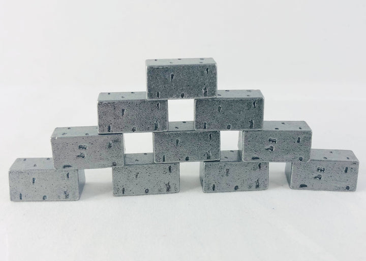 Top Shelf Tokens: Metal Ingots (set of 10) for use with the board game REORDER, Star Realms, Top Shelf Gamer, sold at the BoardGameGeek Store