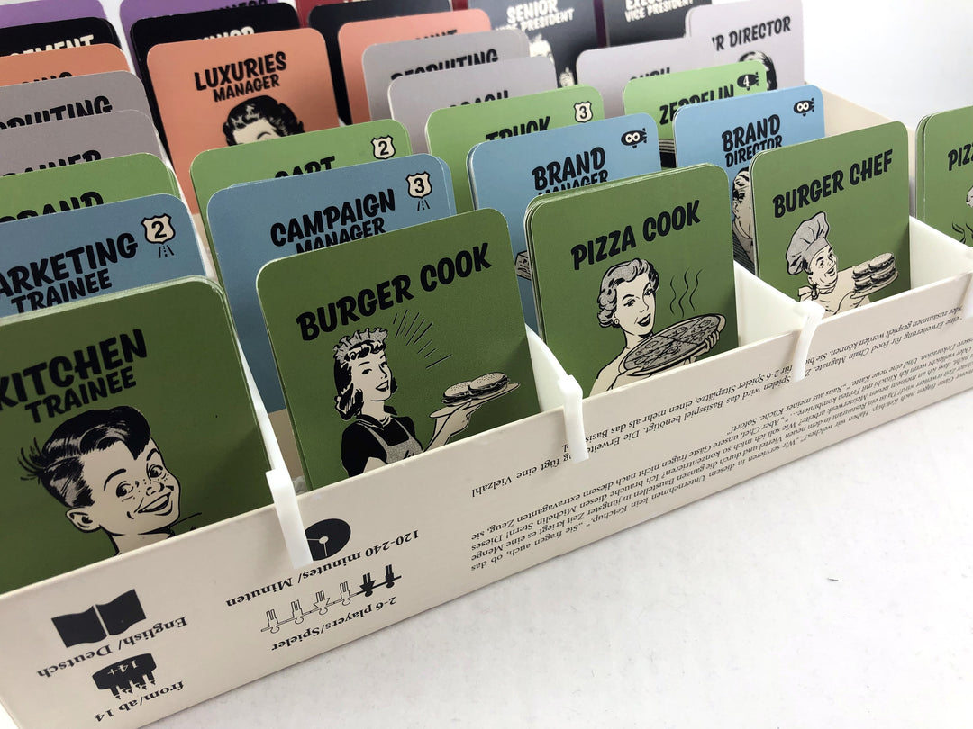 Food Chain Magnate: Milestone Boards & Card Accordion for use with the board game F, Food Chain Magnate, Food Chain Magnate: The Ketchup Mechanic, sold at the BoardGameGeek Store