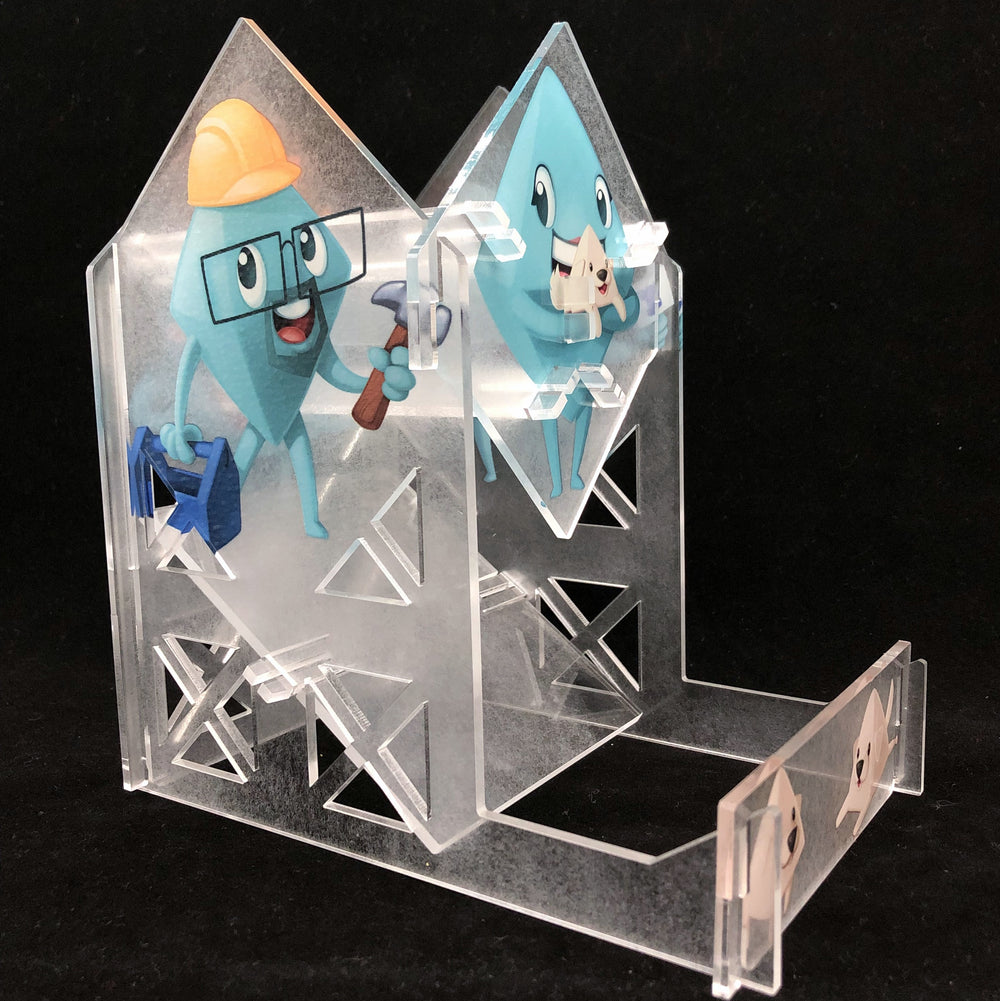 The Dice Tower - Clear Acrylic Dice Tower for use with the board game The Dice Tower, sold at the BoardGameGeek Store