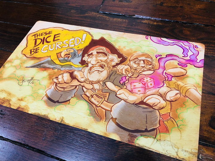 The Dice Tower - Pirate Playmat for use with the board game The Dice Tower, sold at the BoardGameGeek Store