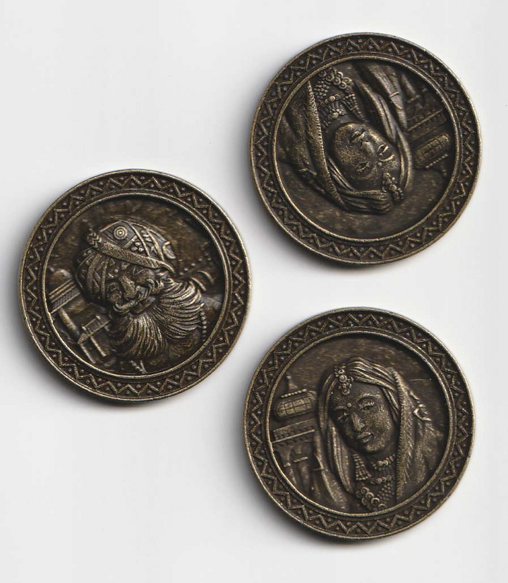 Jaipur: Metal Seal of Excellence for use with the board game J, Japiur, sold at the BoardGameGeek Store