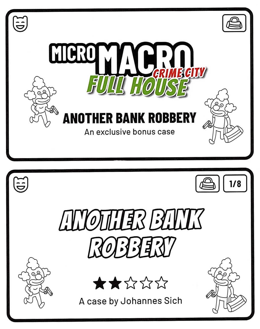 MicroMacro: Crime City - Full House - Another Bank Robbery for use with the board game M, MicroMacro: Crime City, sold at the BoardGameGeek Store