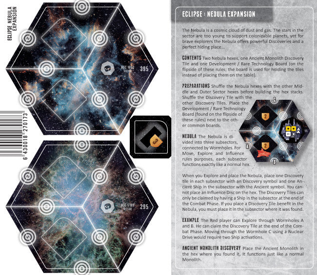 Eclipse: Nebula for use with the board game E, Eclipse, sold at the BoardGameGeek Store