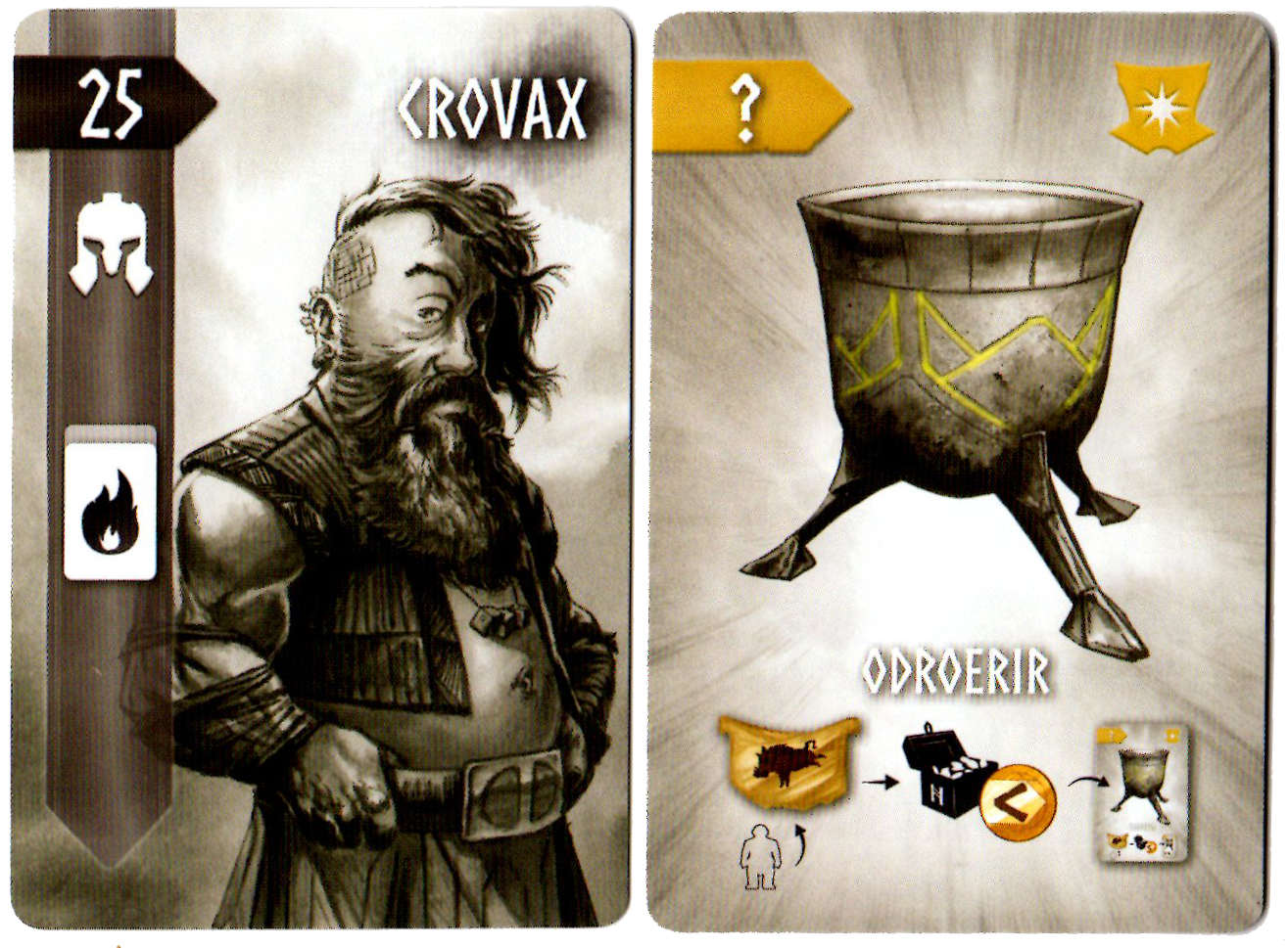 Nidavellir - 2-Card Promo Pack for use with the board game N, Nidavellir, sold at the BoardGameGeek Store