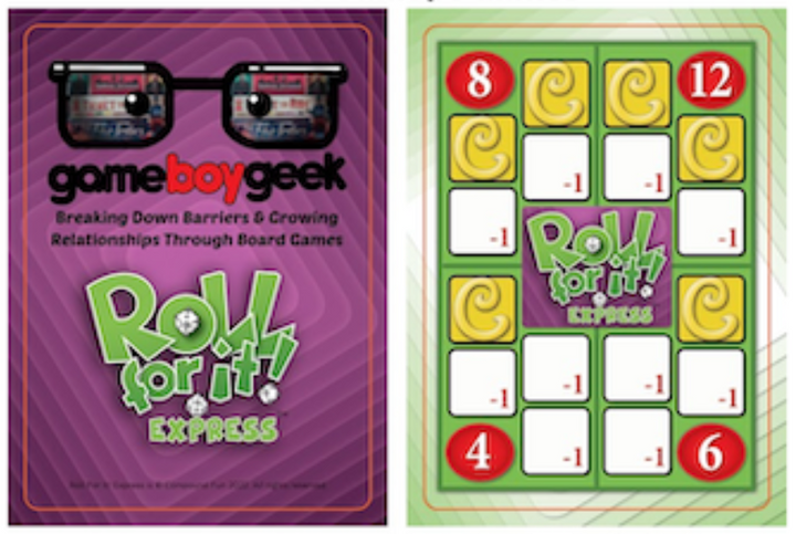 Roll for It Express: Game Boy Geek Version of the Solitaire Microgame for use with the board game Roll For It Express, sold at the BoardGameGeek Store