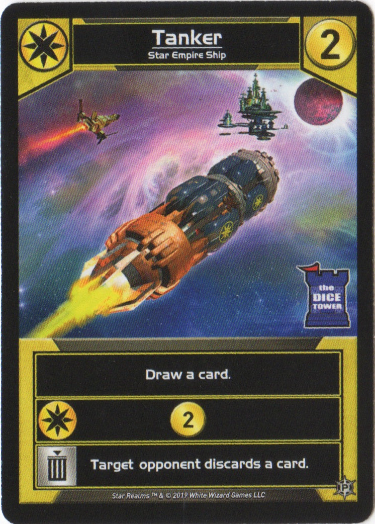 Star Realms: Tanker Promo Card for use with the board game S, Spring Sale, Star Realms, sold at the BoardGameGeek Store