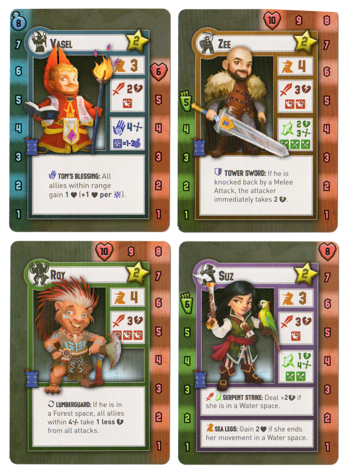 Tiny Epic Tactics: Dice Tower 2020 Promo Cards for use with the board game T, Tiny Epic Tactics, sold at the BoardGameGeek Store