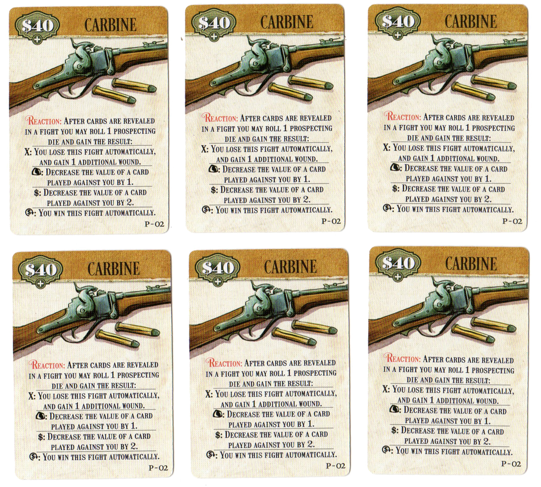 Western Legends - Carbine Promo Pack for use with the board game W, Western Legends, sold at the BoardGameGeek Store