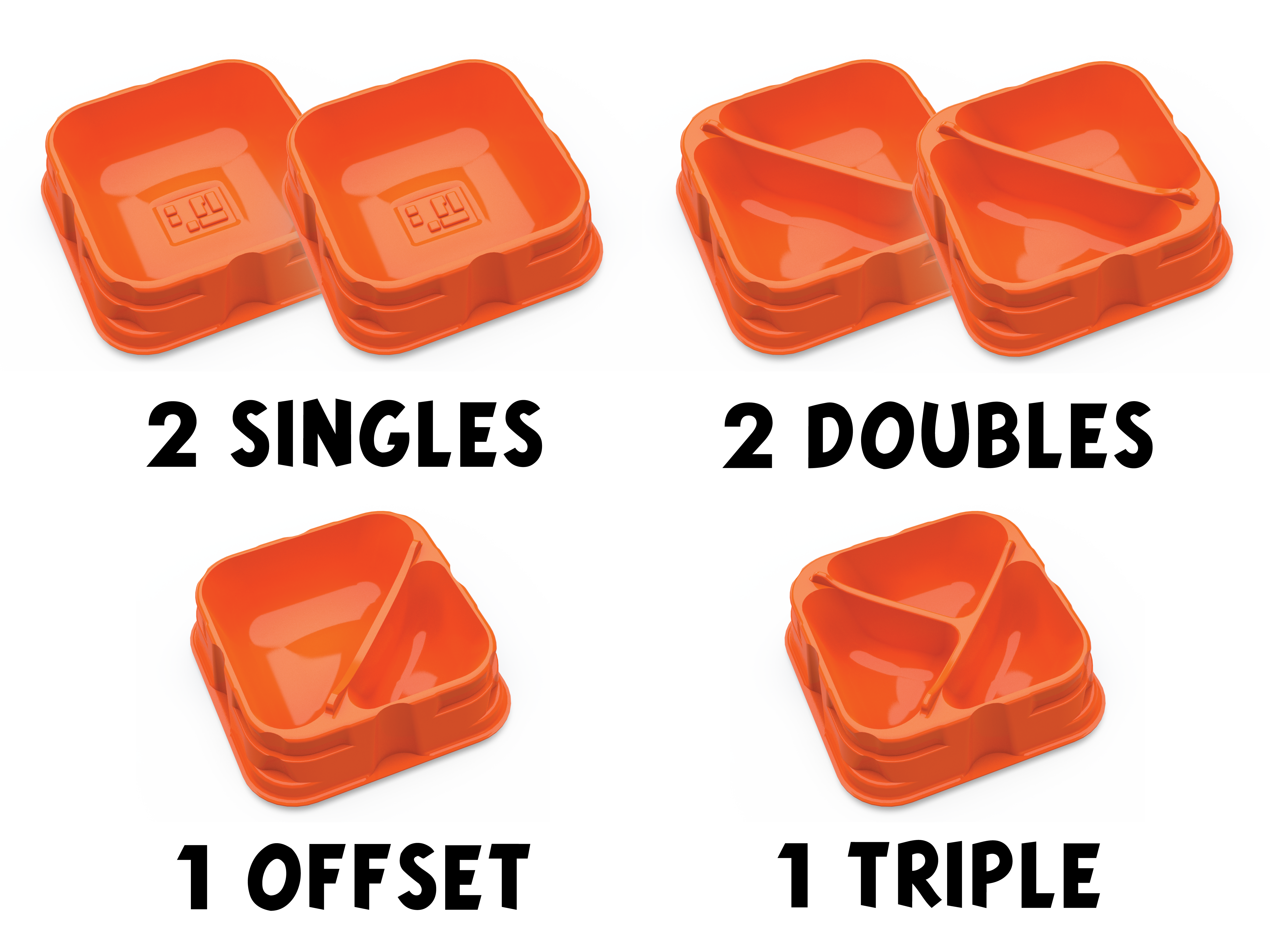 Tacki X-Trayz – Organizer Für Brettspiele, 6 Stück In Orange, Modular & Platzsparend
