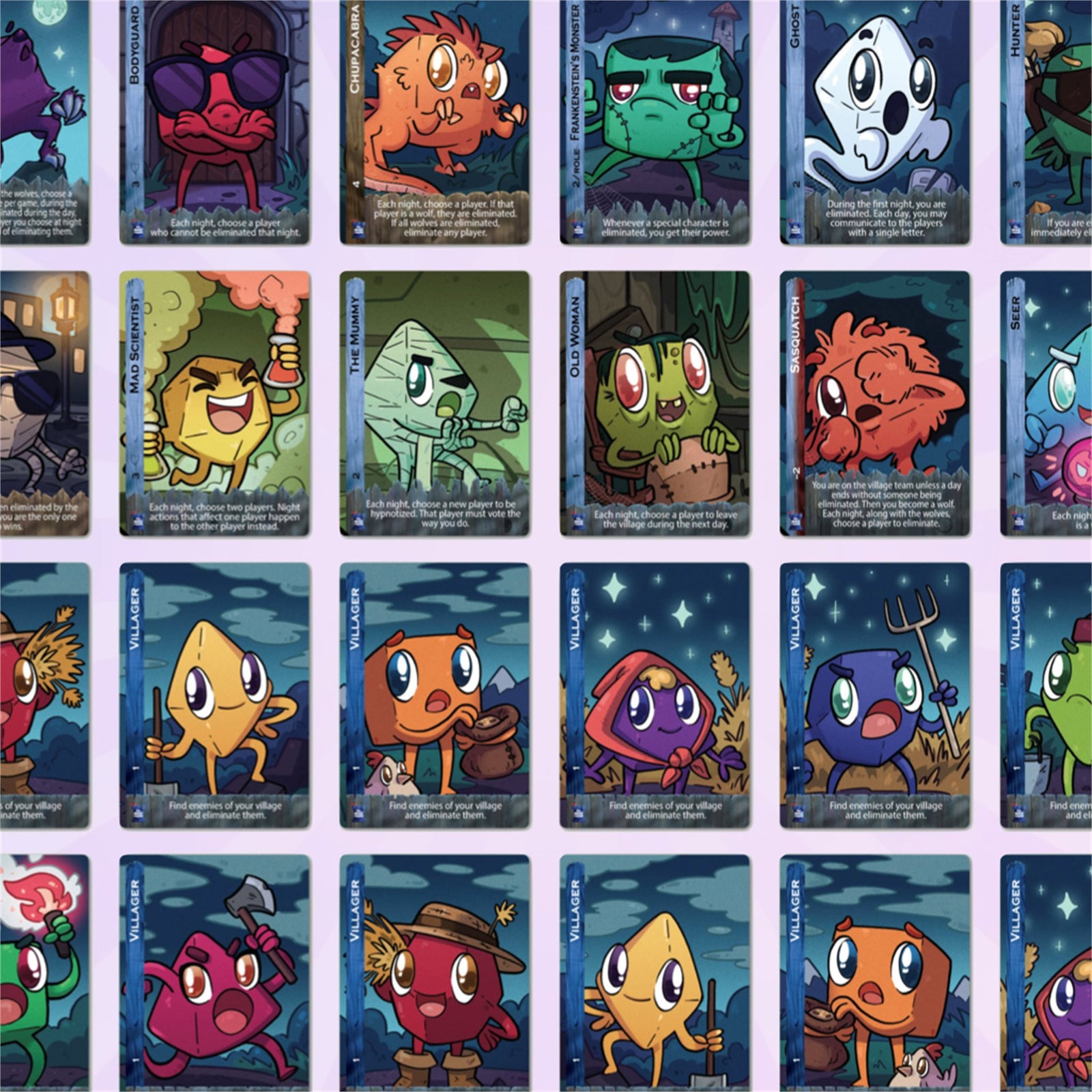Ultimate Werewolf: Dice Tower Peeps Deck for use with the board game U, Ultimate Werewolf, sold at the BoardGameGeek Store