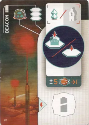 On Mars: Beacon Promo Card for use with the board game O, On Mars, sold at the BoardGameGeek Store