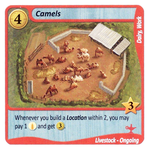 Fields of Green: Camels for use with the board game F, Fields of Green, Spring Sale, sold at the BoardGameGeek Store