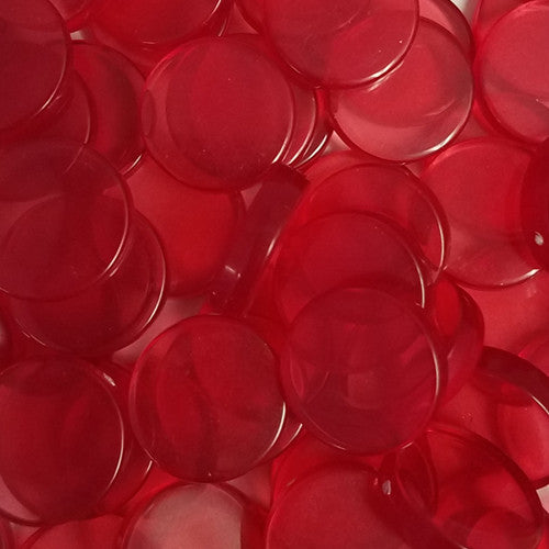 Translucent Plastic Discs - 15 mm - Bag of 30 for use with the board game REORDER, sold at the BoardGameGeek Store