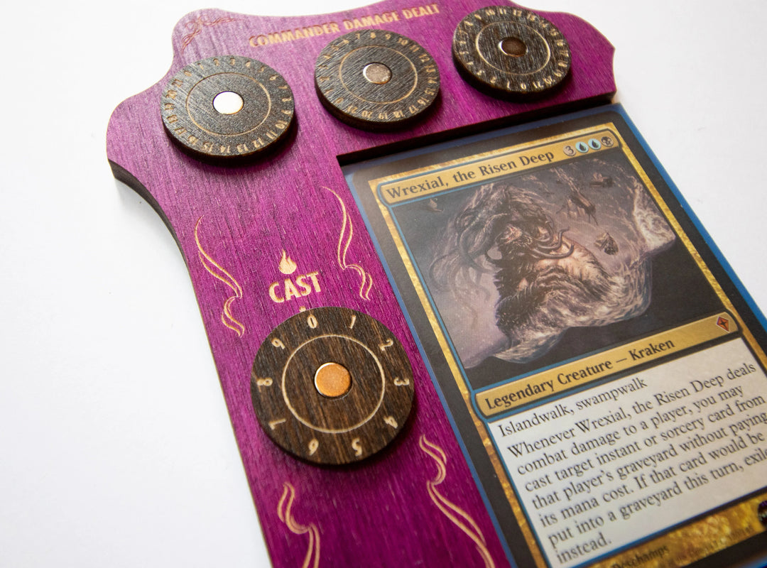 Strata Strike: Commander Command Zone Tray with Dial Counters for use with the board game Magic: the Gathering, sold at the BoardGameGeek Store