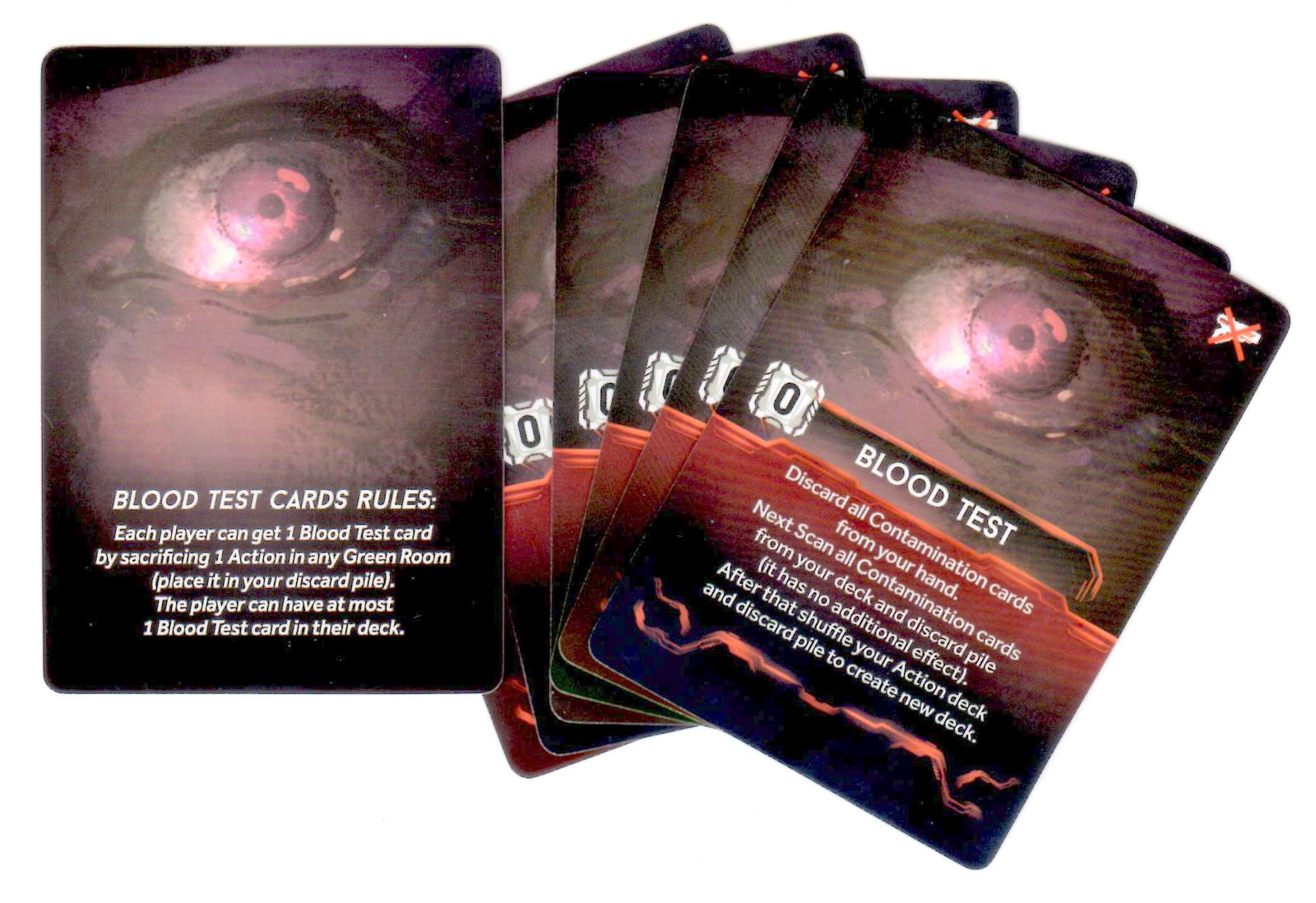 Nemesis: Blood Tests Deck for use with the board game N, Nemesis, sold at the BoardGameGeek Store