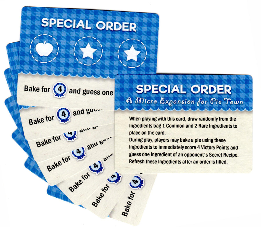 Pie Town: Special Order Micro Expansion for use with the board game P, Pie Town, sold at the BoardGameGeek Store