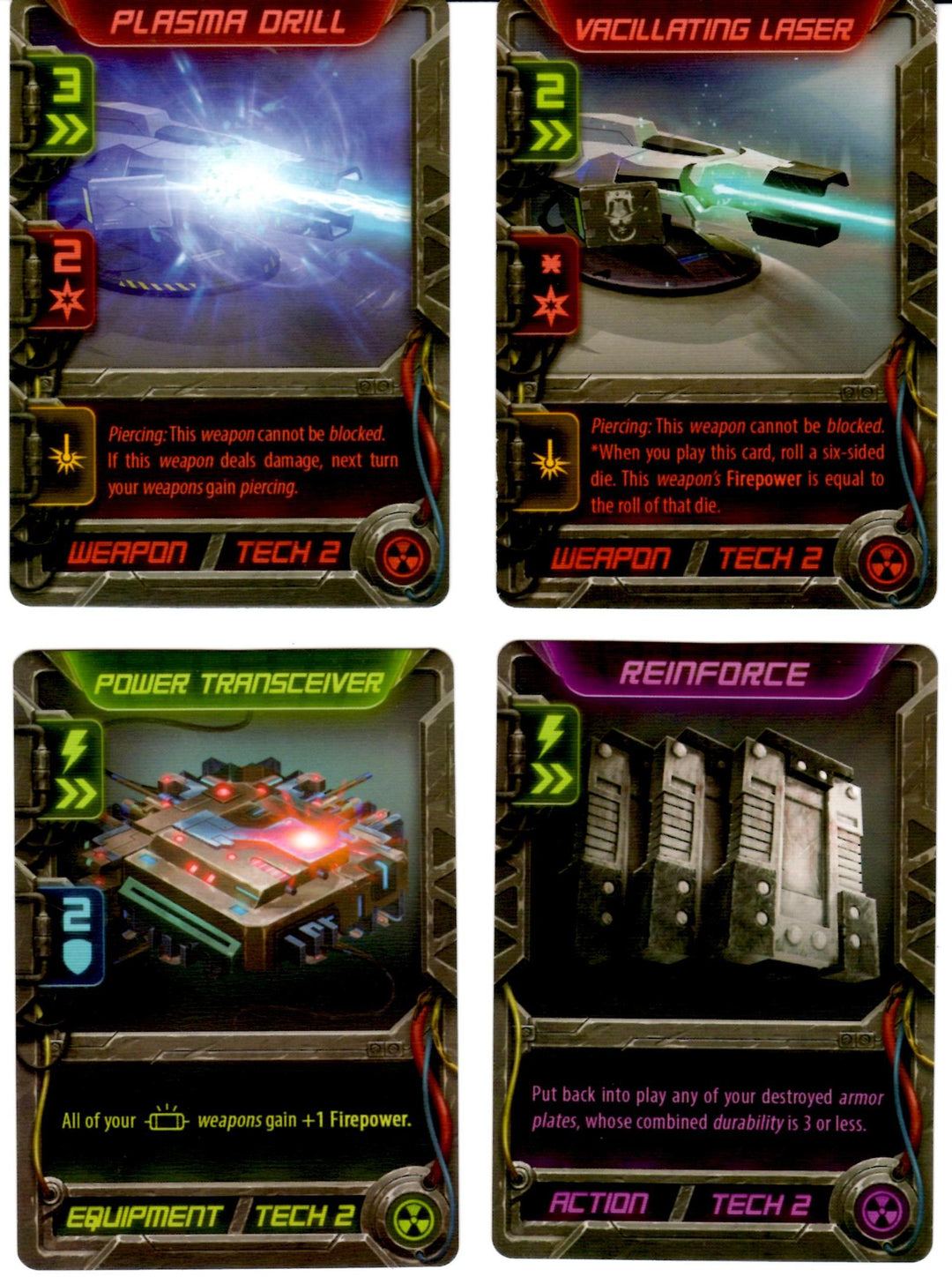 Critical Mass: Set of 4 Promotional Cards for use with the board game C, Critical Mass, sold at the BoardGameGeek Store