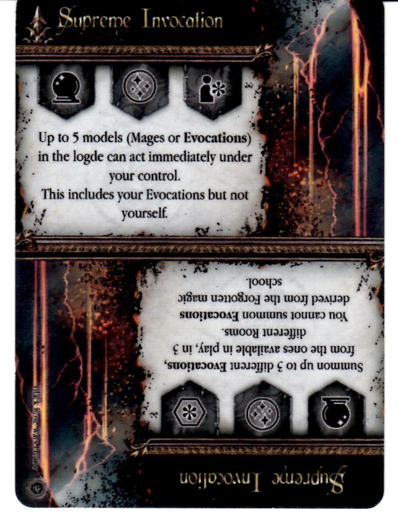 Black Rose Wars: Supreme Invocation Promo Card for use with the board game B, Black Rose Wars, sold at the BoardGameGeek Store