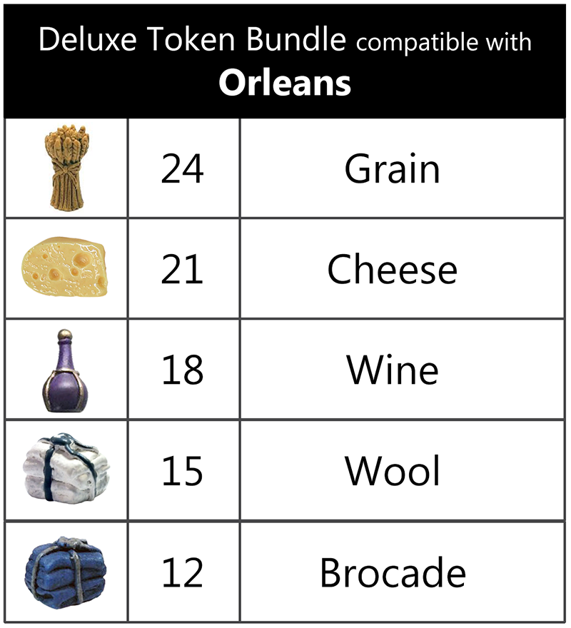 Top Shelf Gamer: Deluxe Token Bundle compatible with Orleans