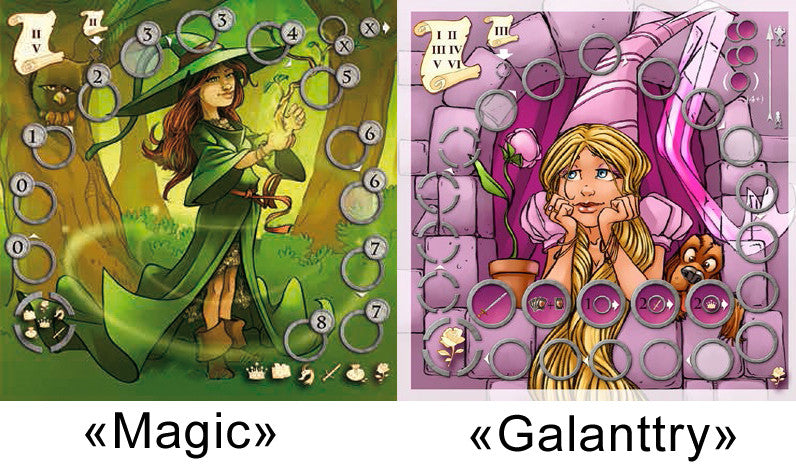 Medieval Academy: Expansion «Galanttry» and «Magic» for use with the board game M, Medieval Academy, Spring Sale, sold at the BoardGameGeek Store