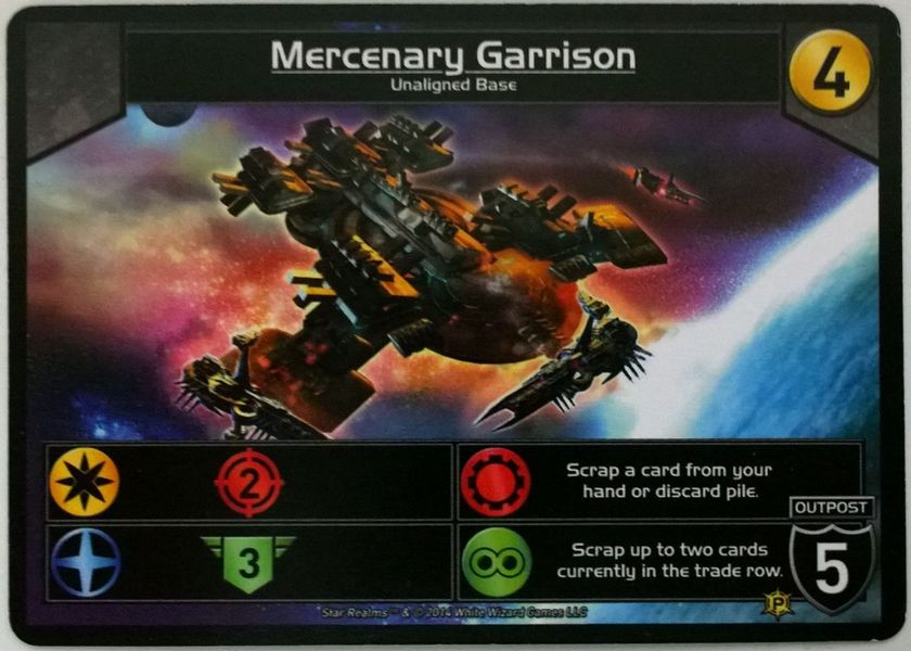 Star Realms: Mercenary Garrison for use with the board game S, Spring Sale, Star Realms, sold at the BoardGameGeek Store