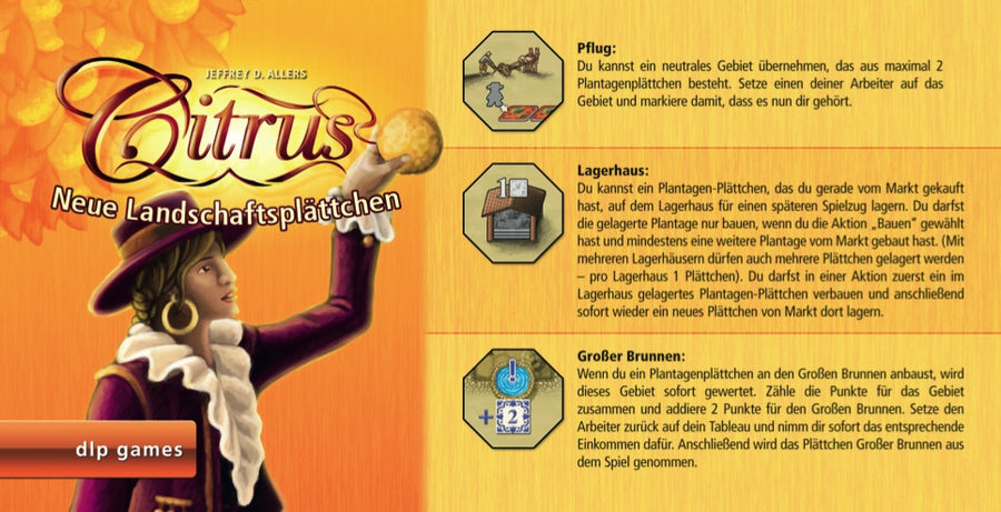 Citrus: New Landscape Tiles for use with the board game C, Citrus, Spring Sale, sold at the BoardGameGeek Store