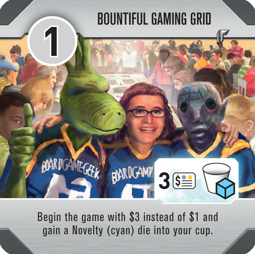 Roll for the Galaxy: Bountiful Gaming Grid Promo Tile for use with the board game R, Roll for the Galaxy, Spring Sale, sold at the BoardGameGeek Store