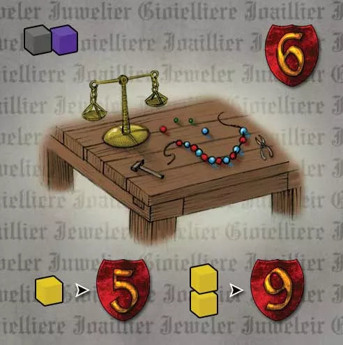 Caylus - Jeweler Promo Tile for use with the board game C, sold at the BoardGameGeek Store
