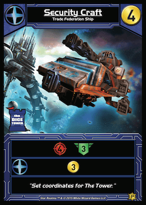 Star Realms: Security Craft for use with the board game S, Spring Sale, Star Realms, sold at the BoardGameGeek Store