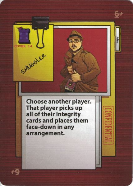 Good Cop Bad Cop: Undercover – Smuggler Promo Card for use with the board game G, Good Cop Bad Cop, sold at the BoardGameGeek Store