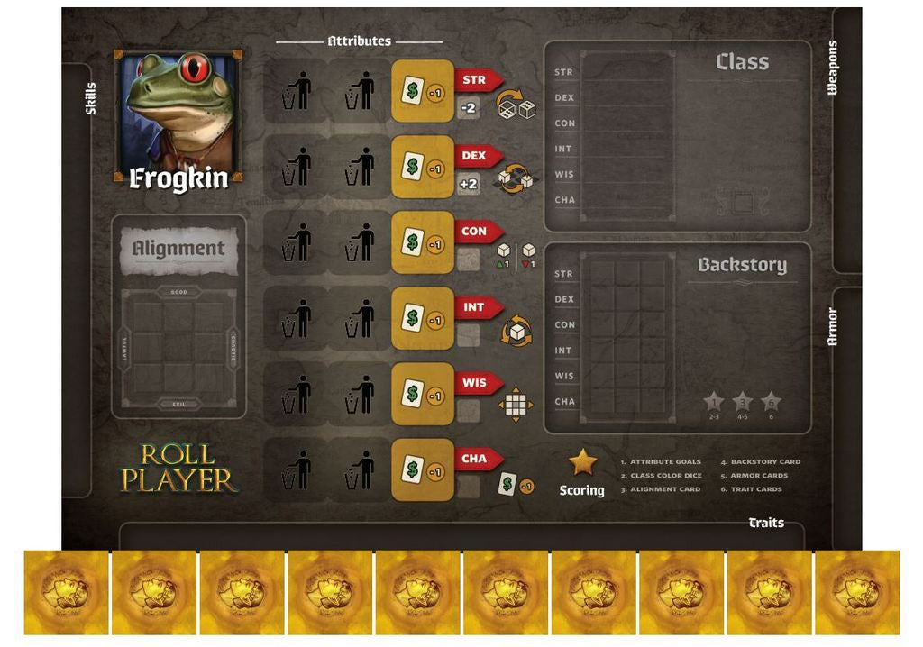 Roll Player: Frogkin Promo for use with the board game R, Roll Player, Spring Sale, sold at the BoardGameGeek Store