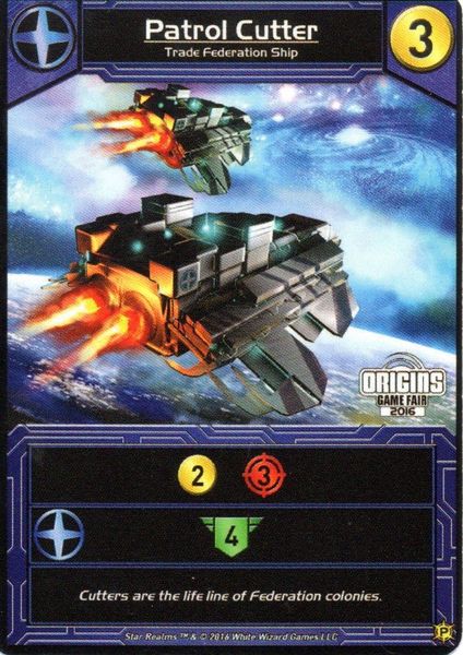 Star Realms: Patrol Cutter for use with the board game S, Spring Sale, Star Realms, sold at the BoardGameGeek Store