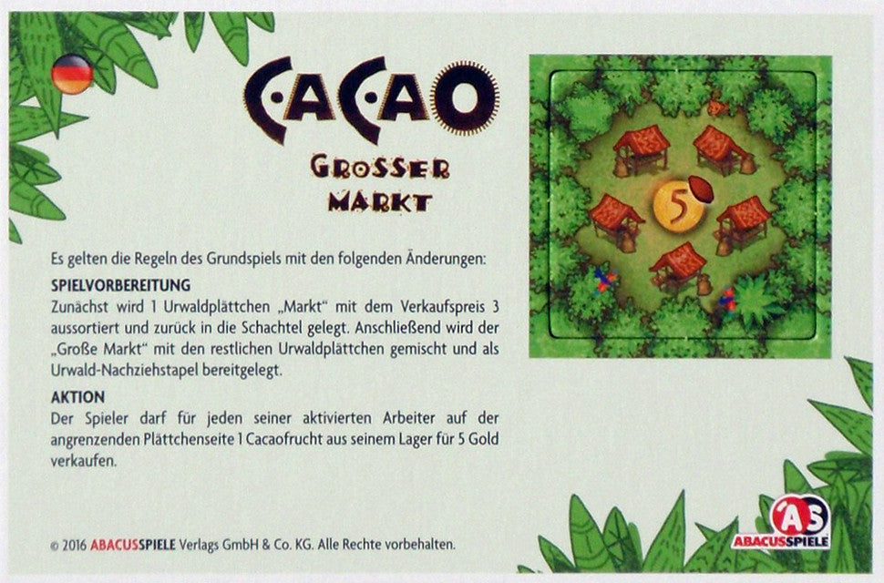 Cacao: Big Market for use with the board game C, Cacao, Spring Sale, sold at the BoardGameGeek Store