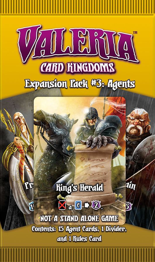 Valeria: Card Kingdoms – Expansion Pack #03: Agents for use with the board game Spring Sale, V, Valeria, sold at the BoardGameGeek Store