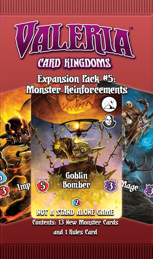 Valeria: Card Kingdoms – Expansion Pack #05: Monster Reinforcements for use with the board game Spring Sale, V, Valeria, sold at the BoardGameGeek Store