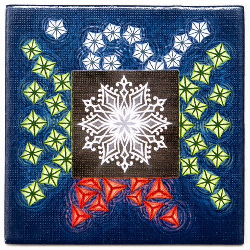 Lanterns: Snowflake Promo Tile for use with the board game L, Lanterns, Spring Sale, sold at the BoardGameGeek Store