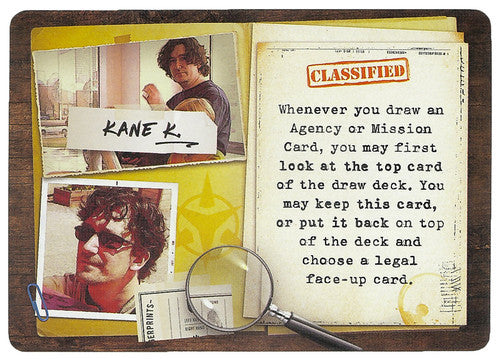 Covert: Kane Klenko Character Card for use with the board game C, Covert, Spring Sale, sold at the BoardGameGeek Store