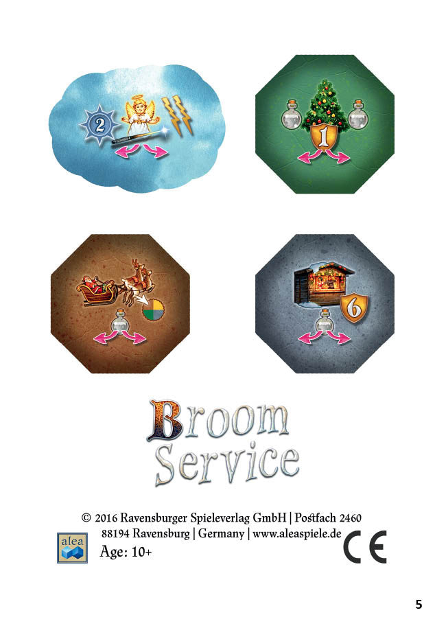 Broom Service: Christmastime for use with the board game B, Broom Service, sold at the BoardGameGeek Store