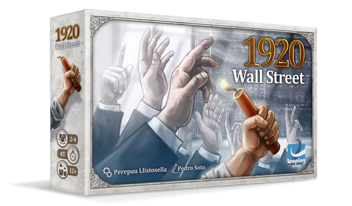 3D image of the game box for the board game 1920: Wall Street