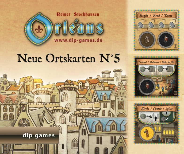 Orléans: Neue Ortskarten N°5 for use with the board game O, Orleans, sold at the BoardGameGeek Store