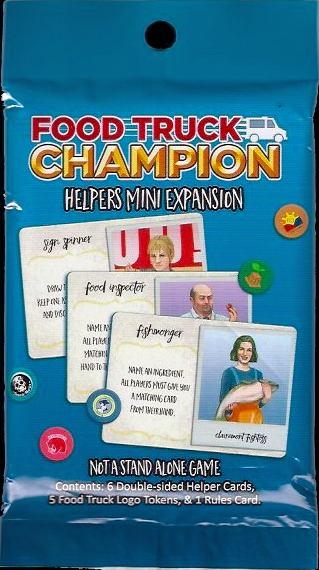 Food Truck Champion: Helpers Mini-Expansion for use with the board game F, Food Truck Champion, sold at the BoardGameGeek Store