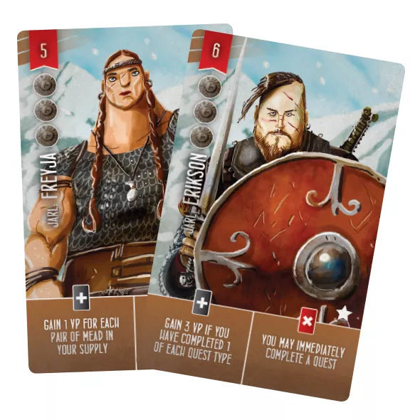 Raiders of the North Sea: Jarl Promo Cards for use with the board game R, Raiders of the North Sea, sold at the BoardGameGeek Store