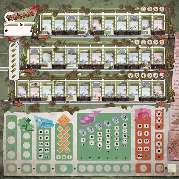 Welcome To...Outbreak Thematic Neighborhood for use with the board game Spring Sale, W, Welcome To . . ., sold at the BoardGameGeek Store