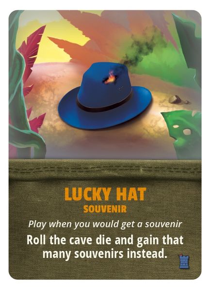 Fireball Island: The Curse of Vul-Kar – Lucky Hat Promo Card for use with the board game F, Fireball Island, sold at the BoardGameGeek Store