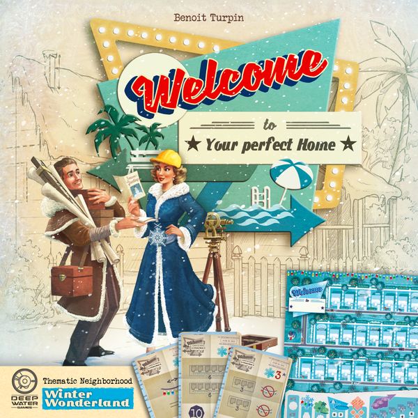 Welcome To...Winter Thematic Neighborhood for use with the board game Spring Sale, W, Welcome To . . ., sold at the BoardGameGeek Store