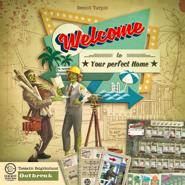Welcome To...Outbreak Thematic Neighborhood for use with the board game Spring Sale, W, Welcome To . . ., sold at the BoardGameGeek Store