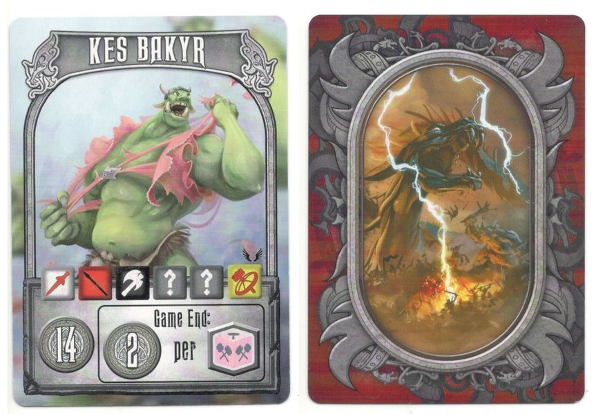 Champions of Midgard: Kes Bakyr Card for use with the board game C, Champions of Midgard, sold at the BoardGameGeek Store