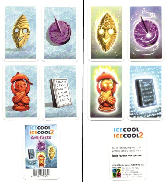 ICECOOL: Artifacts for use with the board game I, ICECOOL, sold at the BoardGameGeek Store
