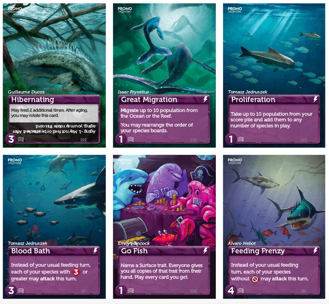 Oceans: The Deep – Promo Pack 2 for use with the board game O, Oceans: The Deep, sold at the BoardGameGeek Store