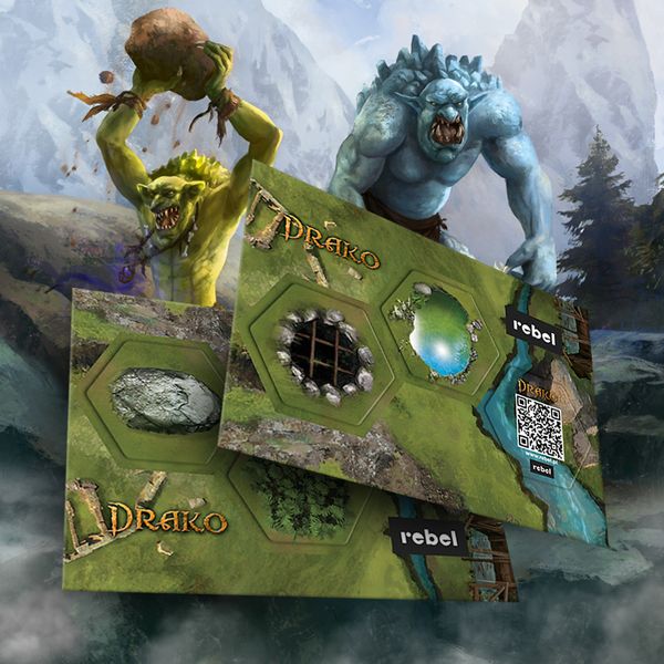 Drako: Promo tiles (Żetony promocyjne) for use with the board game D, Drako, Spring Sale, sold at the BoardGameGeek Store